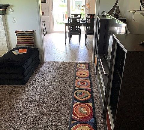 Entryway into living room