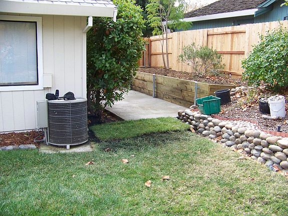 Side yard from back yard