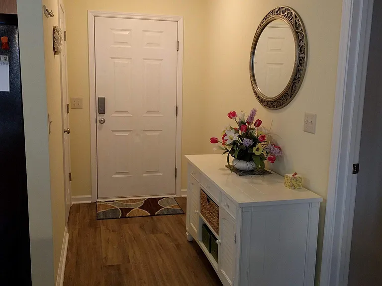 Entry with coat closet.