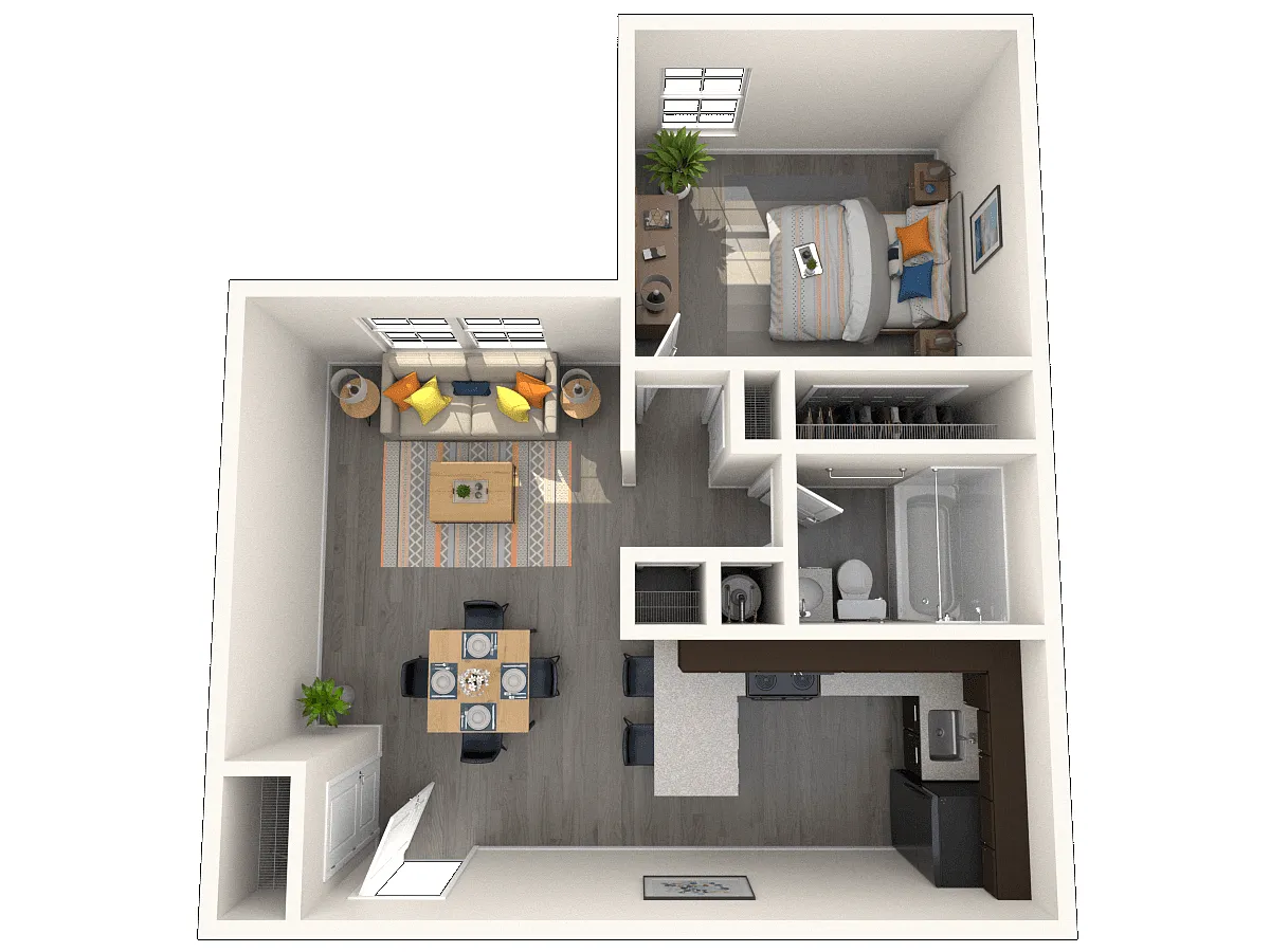 Floor plan One Bedroom Apartment