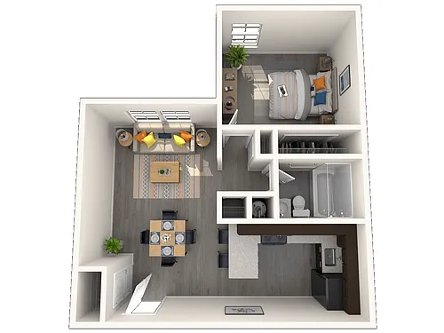 Floor plan One Bedroom Apartment