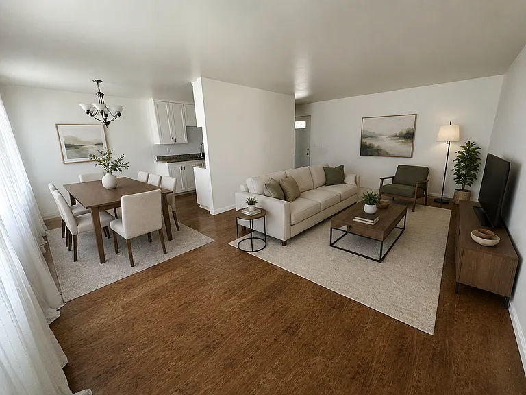 Virtually staged living room for illustration purposes only. Unit is unfurnished.