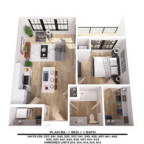 Floor plan B2 1X1