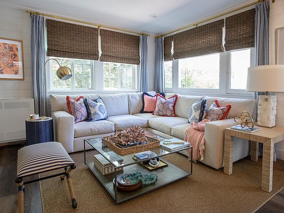 Large living space. L shaped couch in picture is 102" x 102" (just for reference - house is not furnished)