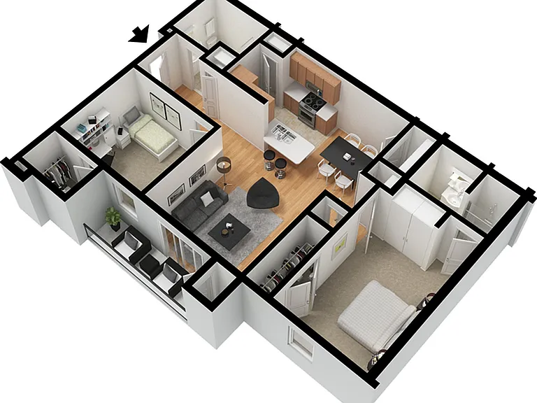 60 west 2 Bedroom Large 60 west 2 Bedroom Large
