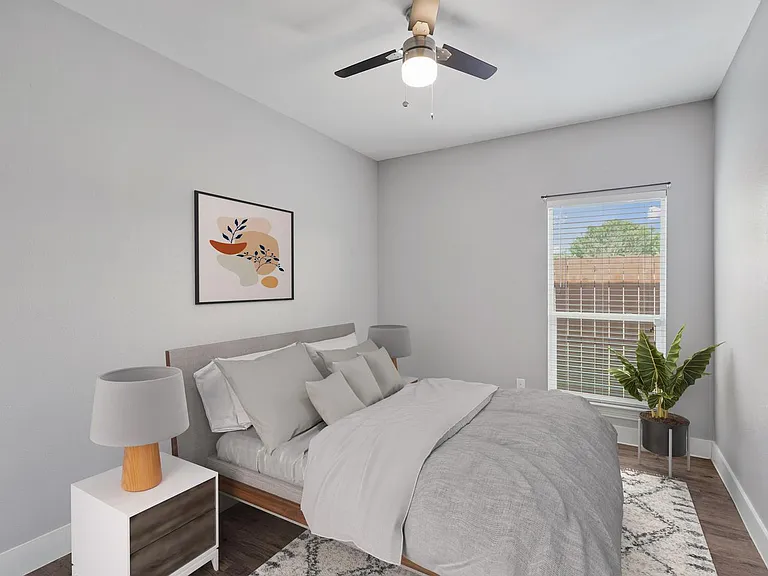 Bedroom 4. This image shows a virtually furnished space. Bedrooms come unfurnished.