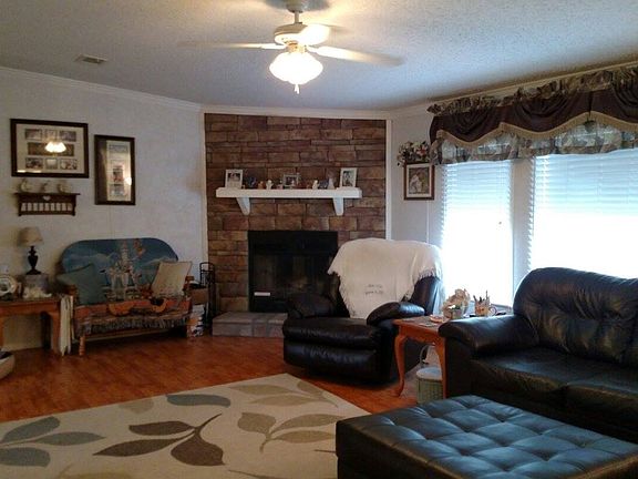 Living room with fireplace