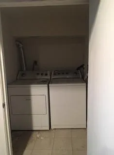 Washer and dryer in basement