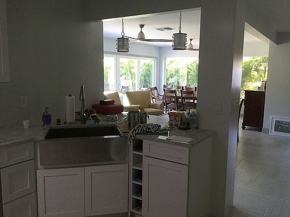 Kitchen looking out back