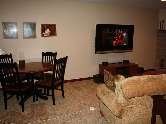 Fully Finished Basement with Gas FP in Family Room