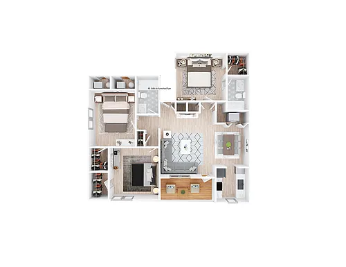 Floor plan Two Bedroom Two Bathroom