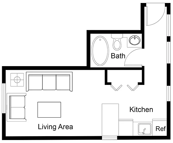 Floor plan Studio B