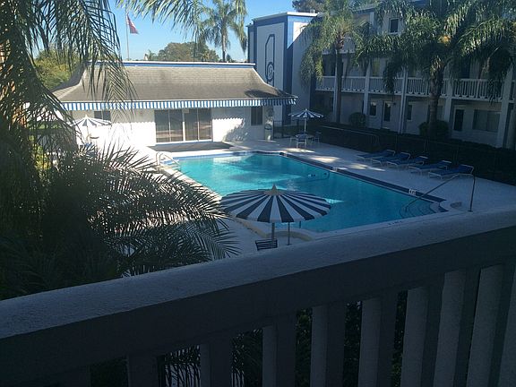 Pool and clubhouse view from