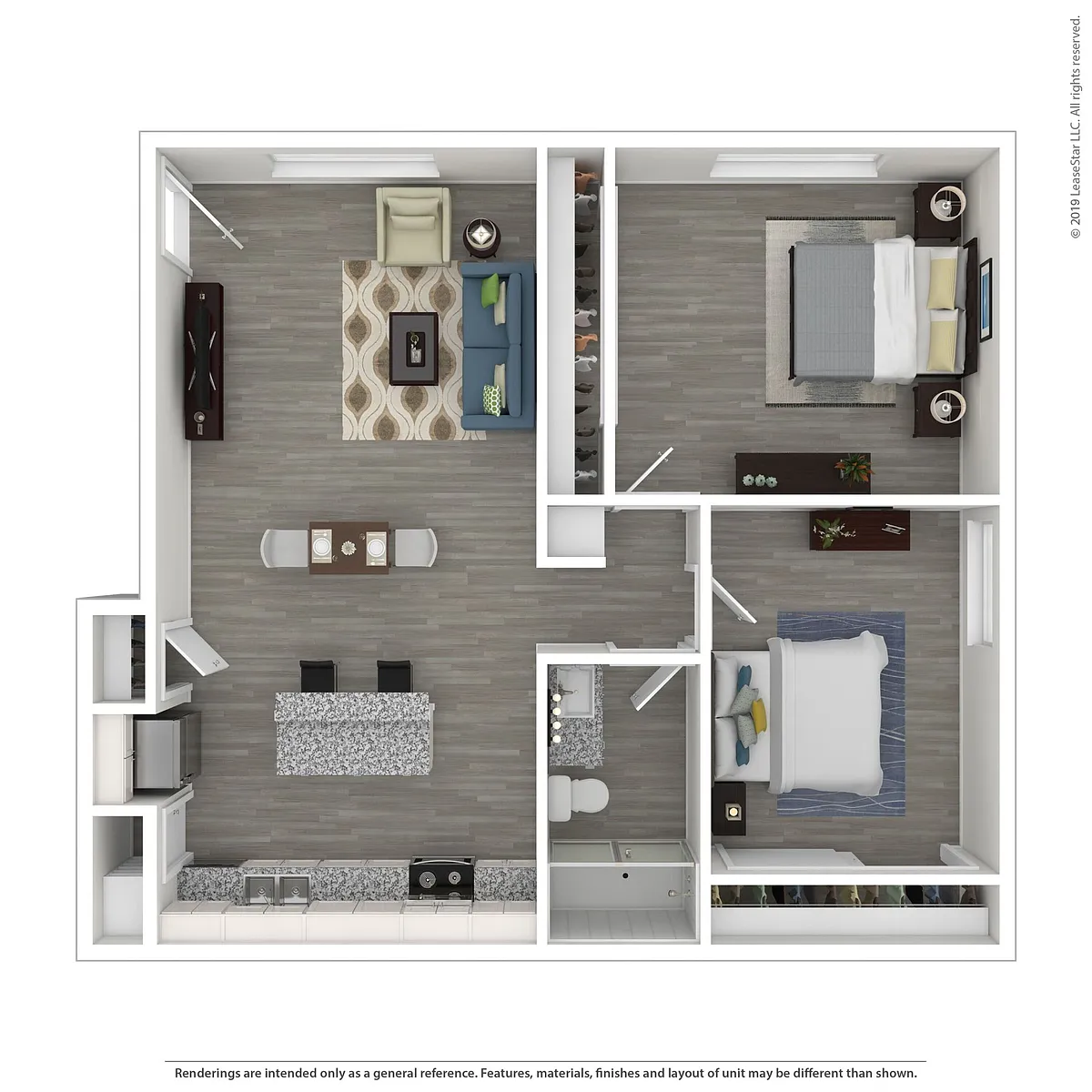 Floor plan 2 Bed