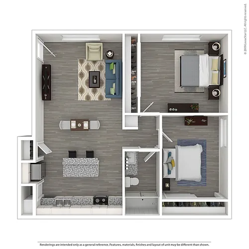 Floor plan 2 Bed