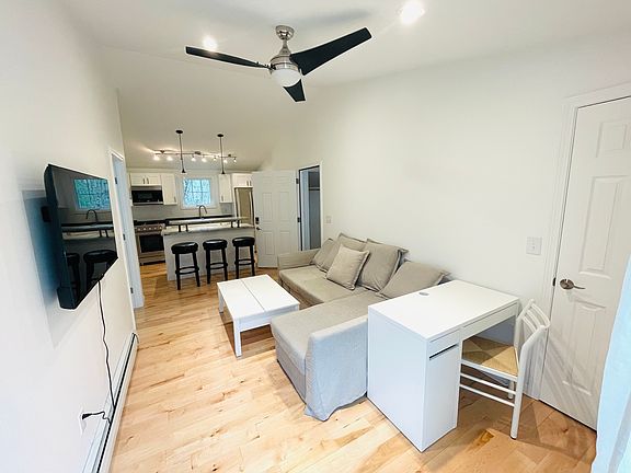 Dedicated workspace, living room and kitchen