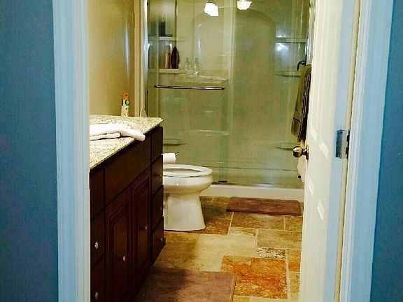 Master bathroom newly remodeled dbl sink vanity with granite