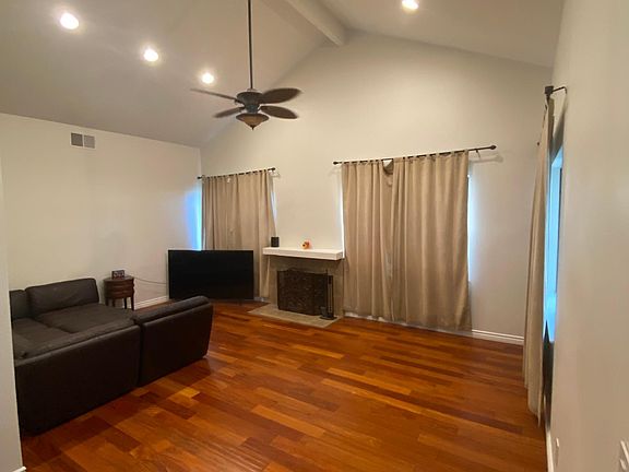 Living room with high ceilings
