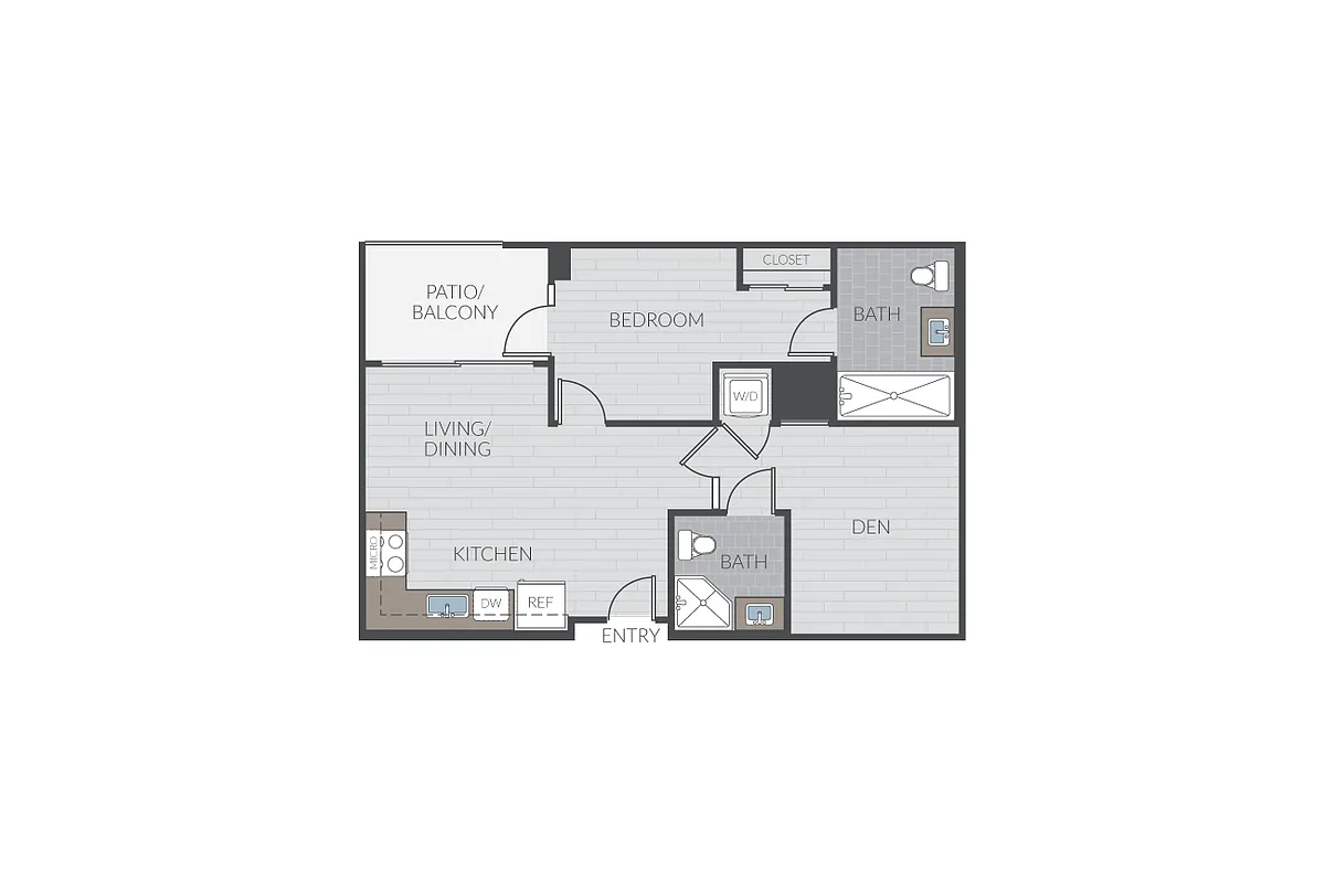 Floor plan Plan 1I + Den