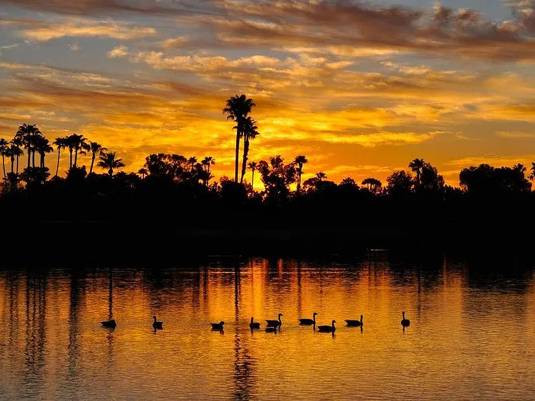 Sunset across Lake Marguerite