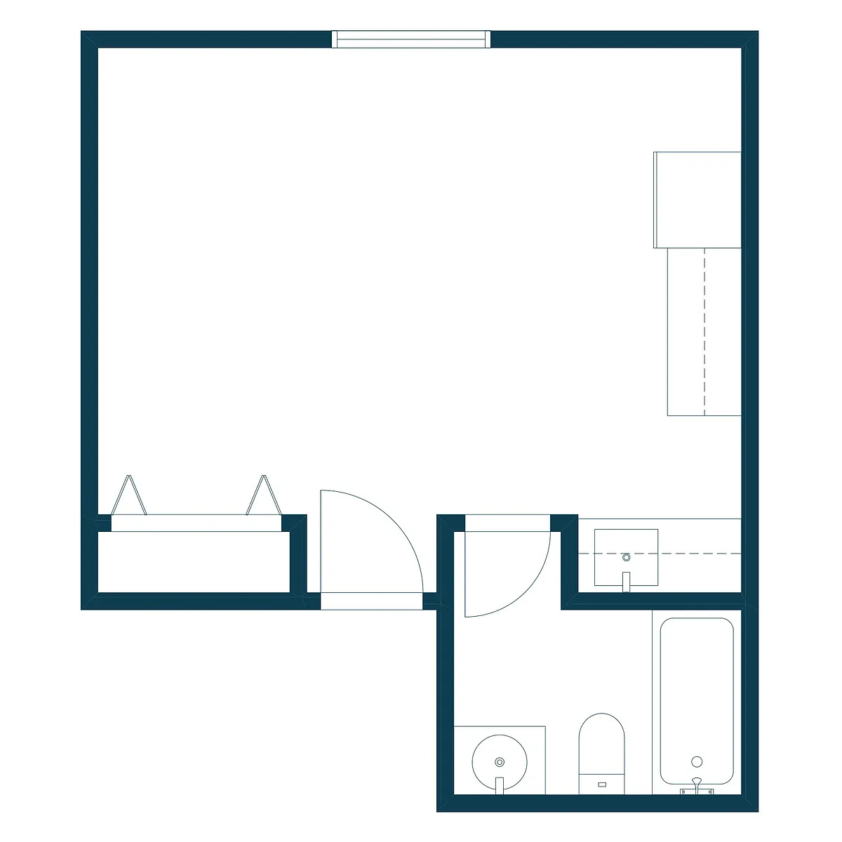 Floor plan Efficiency 01B