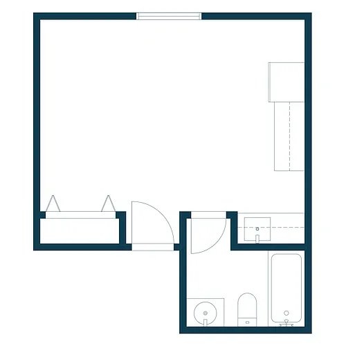 Floor plan Efficiency 01B