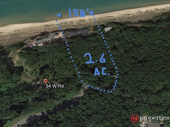 Areial View of 158 Feet Lake Michigan Frontage