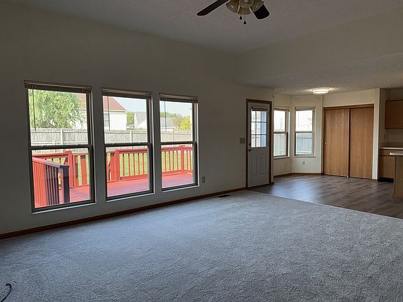 Open living room and kitchen