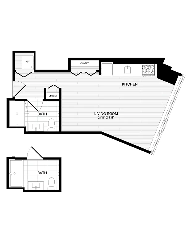 Floor plan Studio-1A