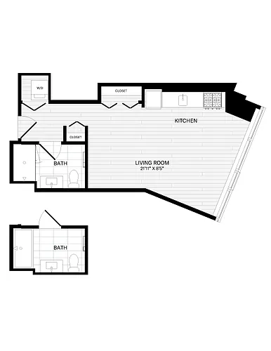 Floor plan Studio-1A