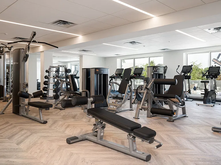 Our expansive 24/7 fitness center is fully equipped to meet all your workout needs.