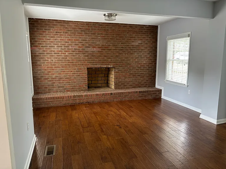 Beautiful brick fireplace