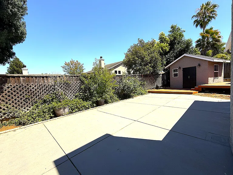 Backyard Patio and Storage Shed