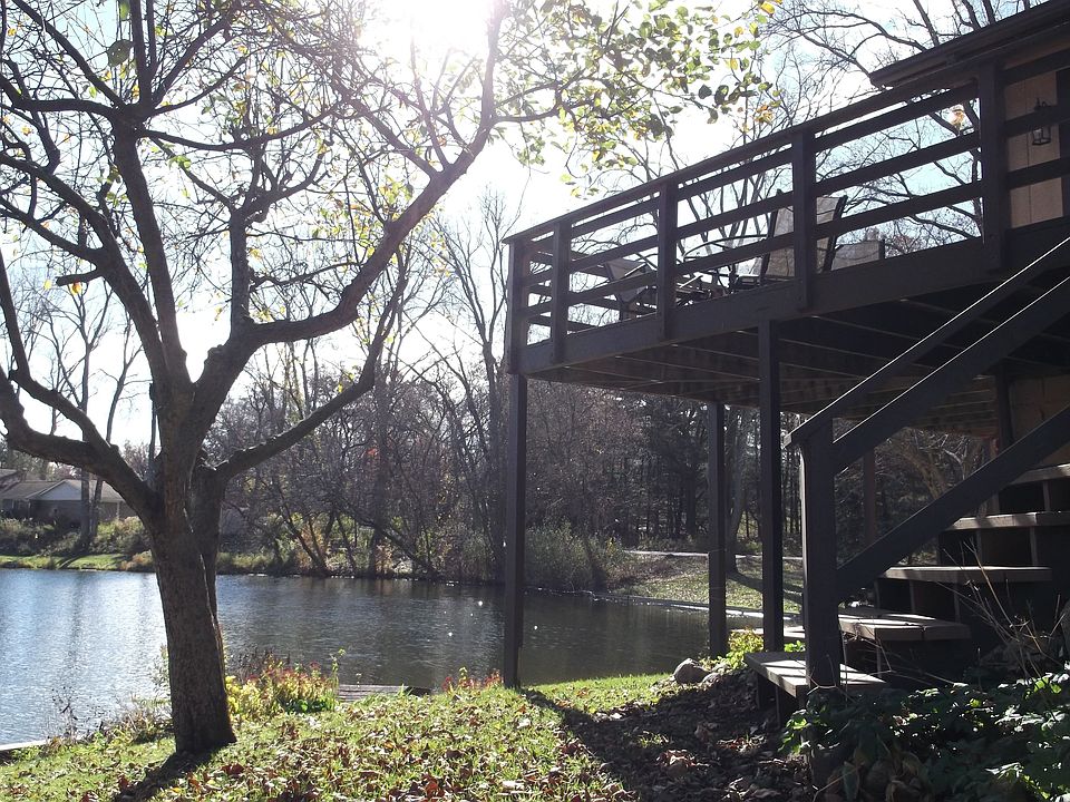 deck and lake