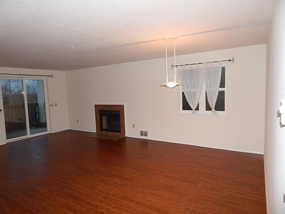 large living room with fireplace