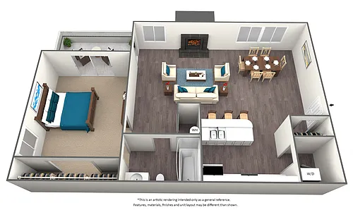 Floor plan 1 Bed 1 Bath