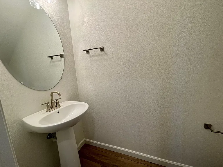 Half bath on the first floor