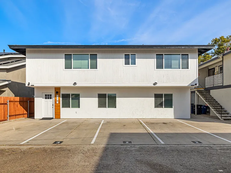 Front door and and 2 off street parking spots