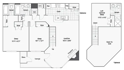 Floor plan Charlotte Loft