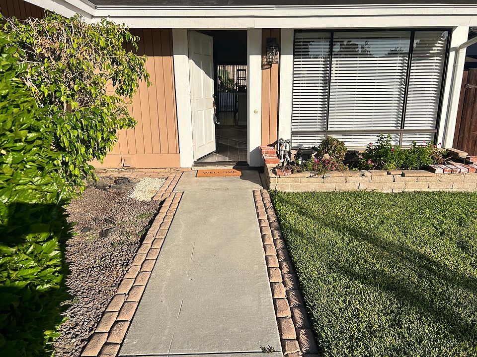 Walkway and front door