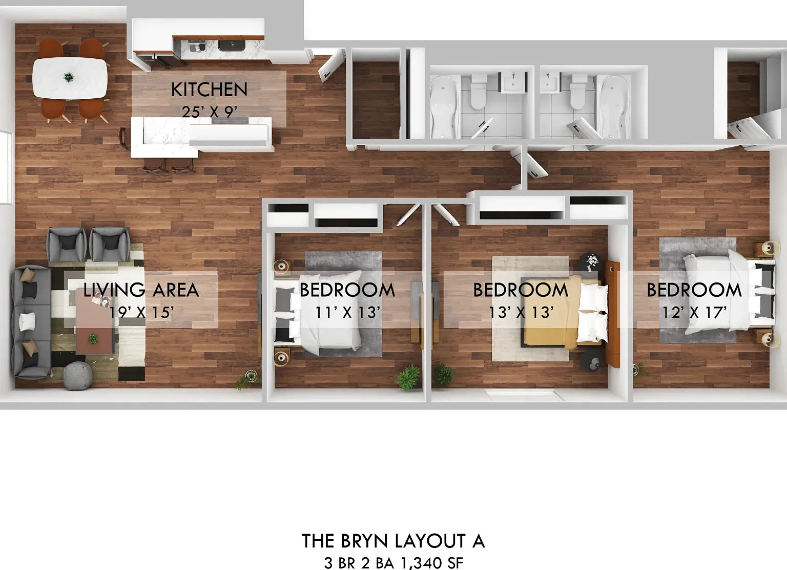 3 bed, 2.0 bath, 1340 sqft, $3,277 — Photo 1