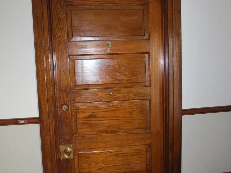 Entrance door to Apt. 2