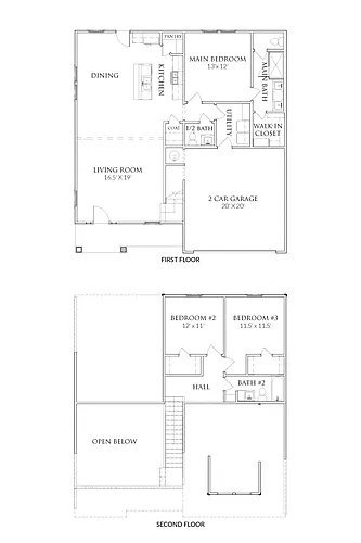 Floor plan 3 Bedrooms and 2 bathrooms