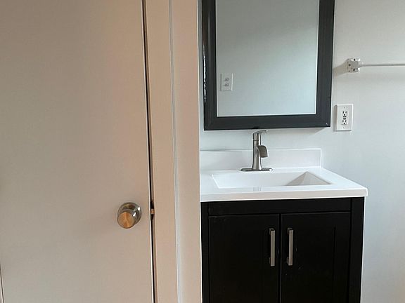 Fully renovated bathroom.