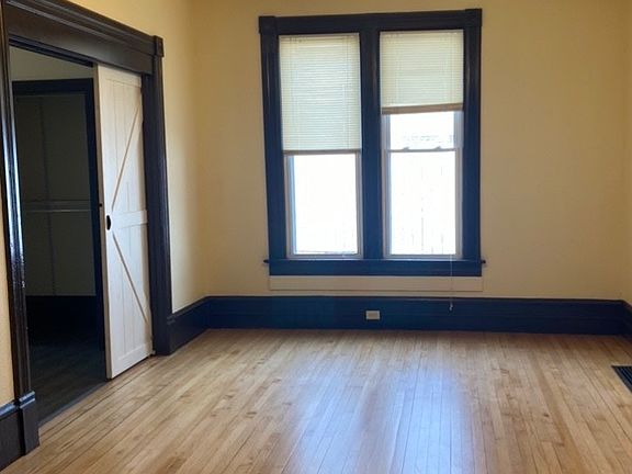Living room with original hardwood floors