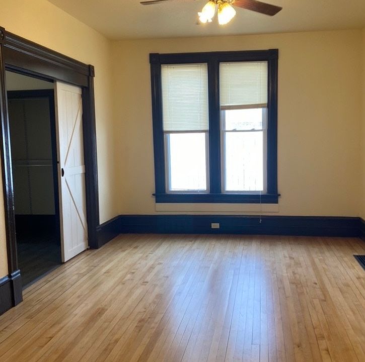 Living room with original hardwood floors