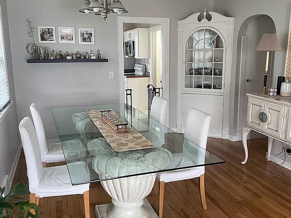 Unique home architecture, like the corner built-in wall cabinet