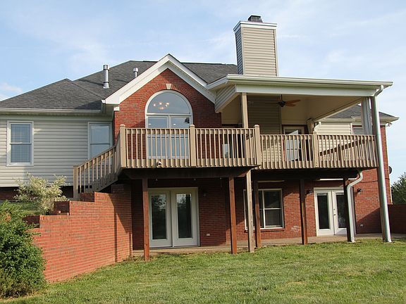 Deck over patio with walkout