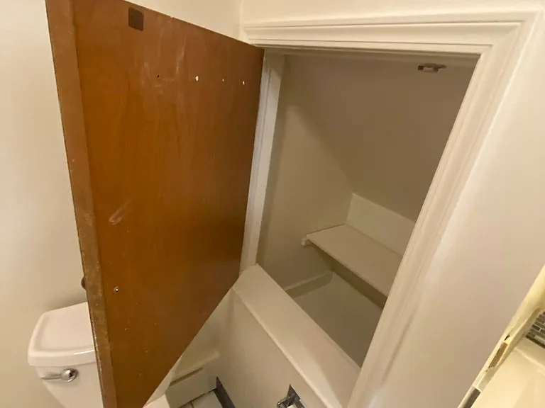 CLOSET IN BATHROOM for towels, paper, bath towels, etc.