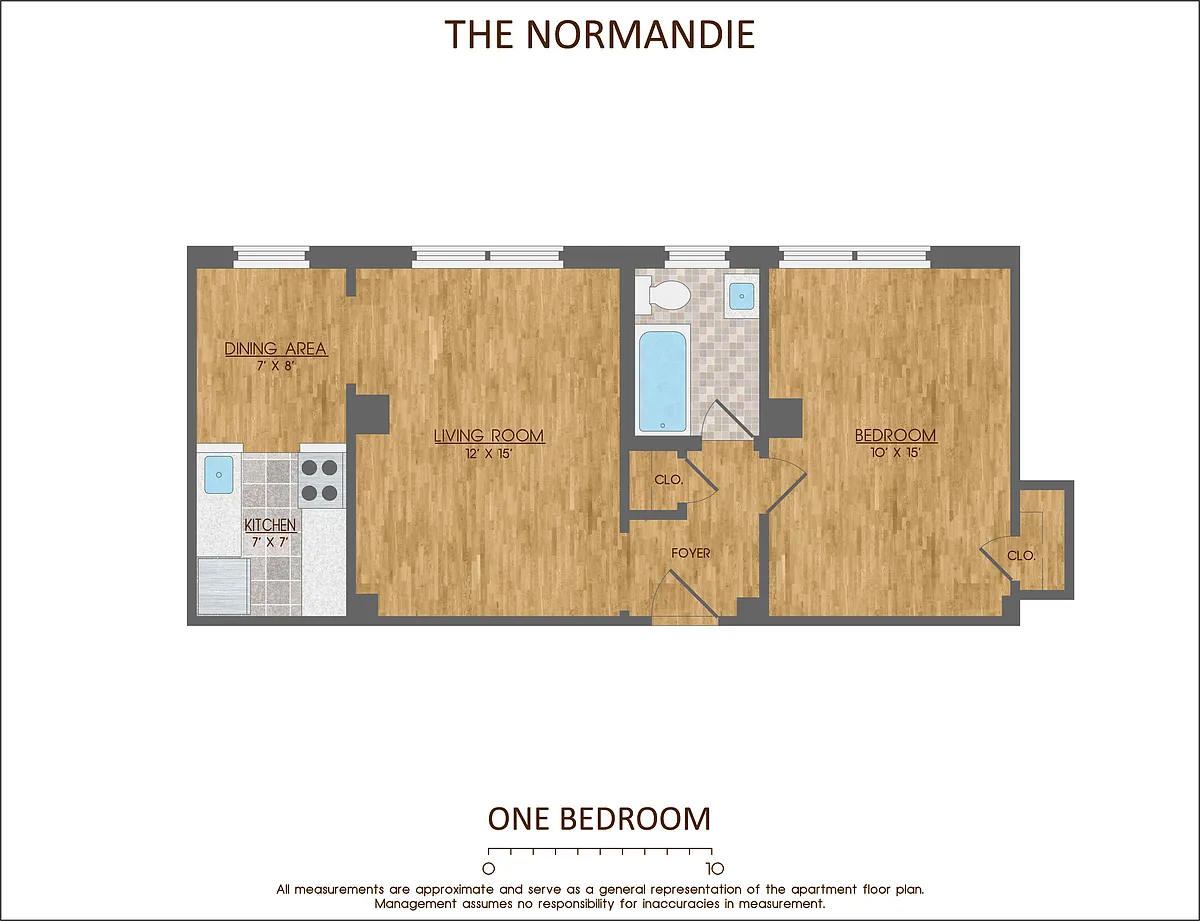 Floor plan One Bedroom Small